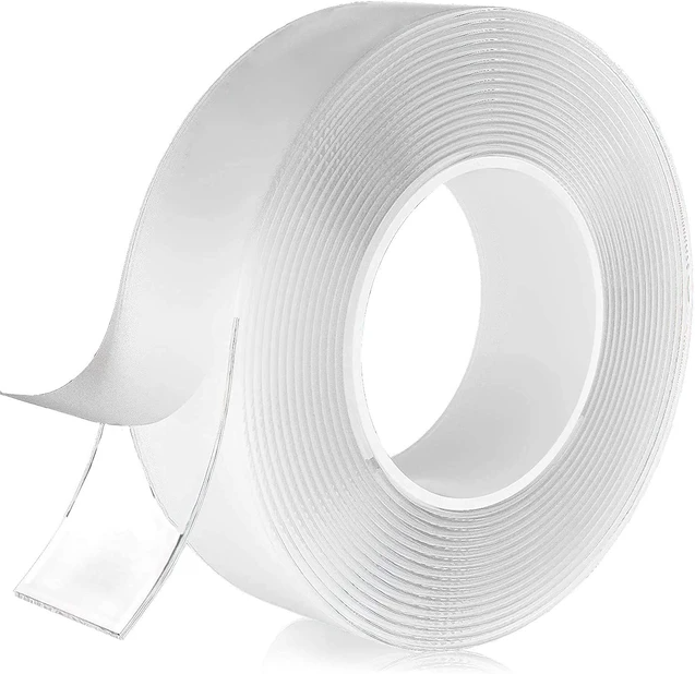 CINTA DOBLE FAZ TRANSPARENTE 5MT