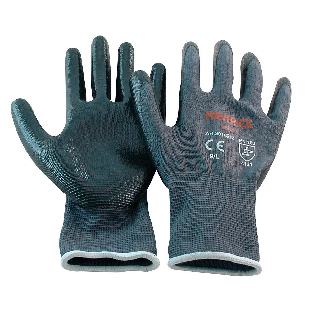 GUANTE NITRILO GRIS MAVERICK #8