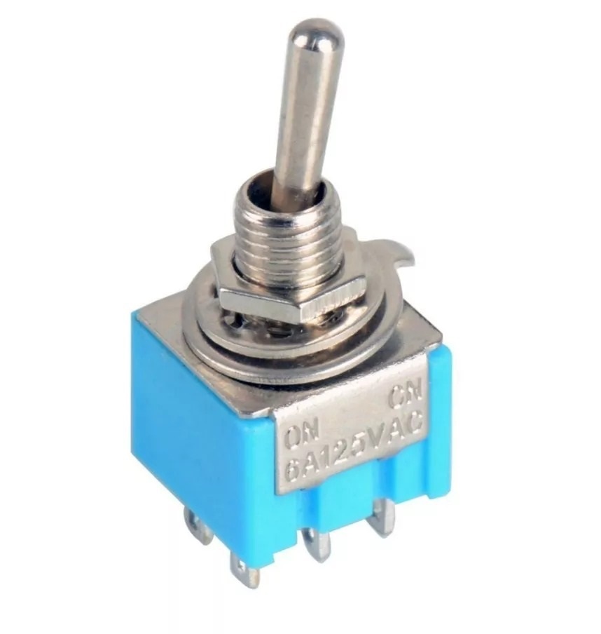 INTERRUPTOR DE CODILLO 3 GOLPES 6 TERMINAL 6A 125V