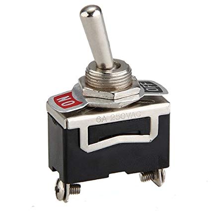 INTERRUPTOR DE CODILLO NEGRO 10A 125V