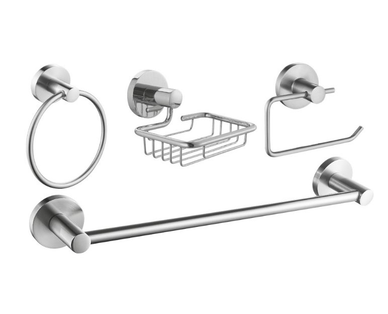 JUEGO ACCESORIOS BAÑO METAL CROMO