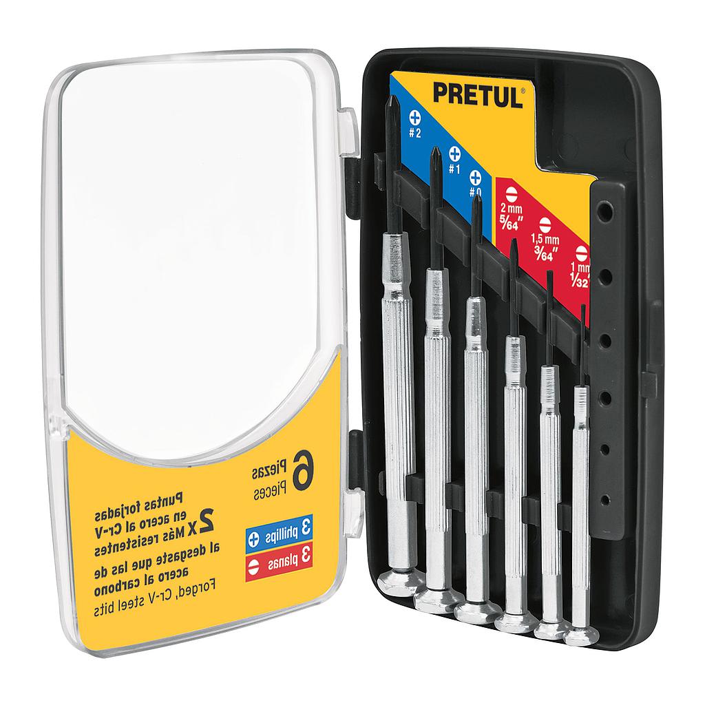 JUEGO DESARMADOR JOYERO DE PRECISION PRETUL