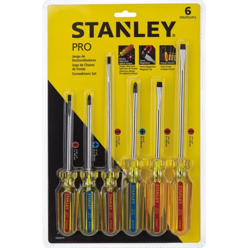 JUEGO DESTORNILLADOR 6PZ STANLEY