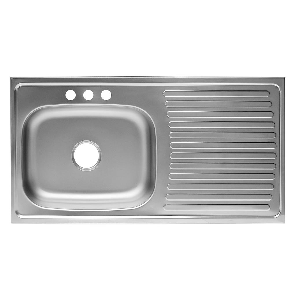 LAVAPLATOS ACERO 100X52 POCETA IZQUIERDO