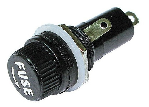 PORTA FUSIBLE NEGRO FUSIBLE VIDRIO LARGO