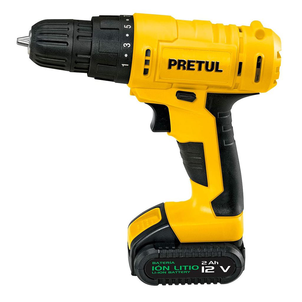 TALADRO INALAMBRICO 12V 3/8 PRETUL