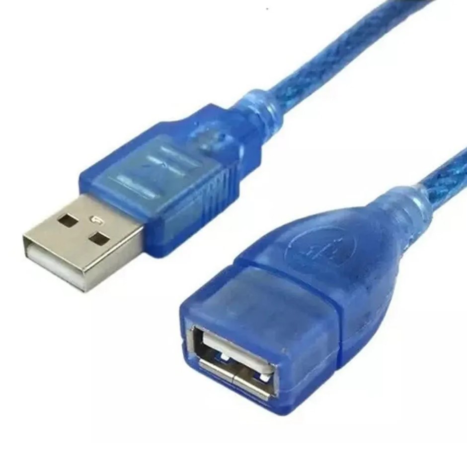 CABLE USB MACHO HEMBRA 1,5MT AZUL