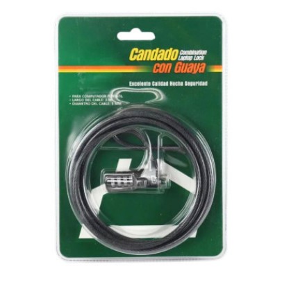 CANDADO CLAVE GUAYA COMPUTADOR VERA