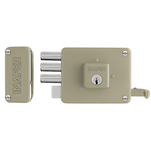 [C333] CERRADURA INAFER MEGA IZQUIERDA 3 PASADORES