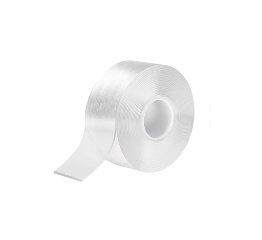 [103222 TR] CINTA DOBLE FAZ TRANSPARENTE REUTILIZABLE 3MT TRUPER