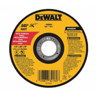 [DW8062] DISCO CORTE METAL 4-1/2 DEWALT
