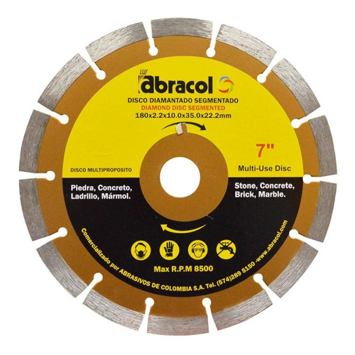 [1010] DISCO DIAMANTADO SEGMENTADO 7" ABRACOL