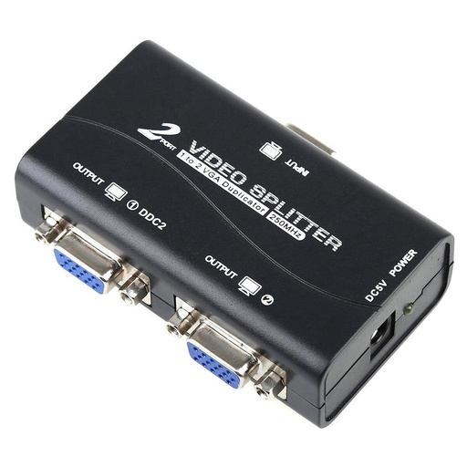 [1010] VIDEO SPLITTER VGA CON ADAPTADOR 2AMP