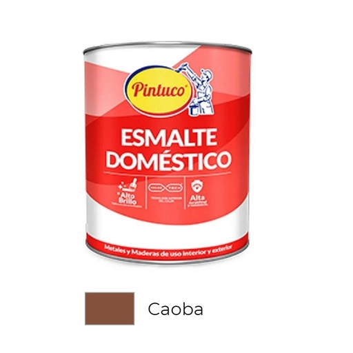 [1010] ESMALTE CAOBA DOMESTICO PINTUCO 1/8