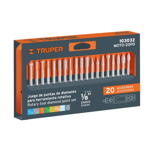 [103032 TR] PUNTAS DIAMANTADAS 1/8" TRUPER