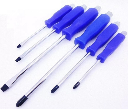 [14613-40] JUEGO DESTORNILLADOR X 6PZ AZUL DE GOLPE