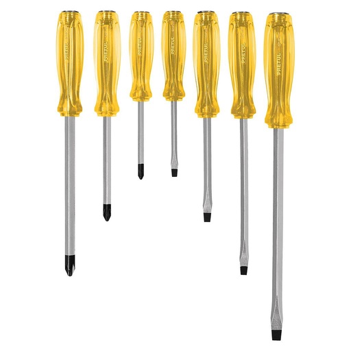 [21378 TR] JUEGO DESTORNILLADOR GOLPE 7PZ PRETUL