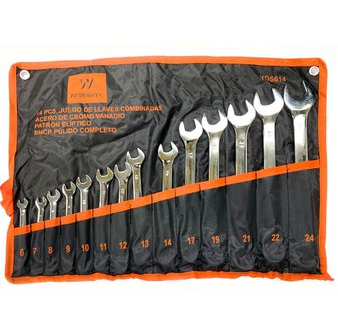 [YOS914] JUEGO LLAVES MIXTA FERRAWYY 14P 6-24MM