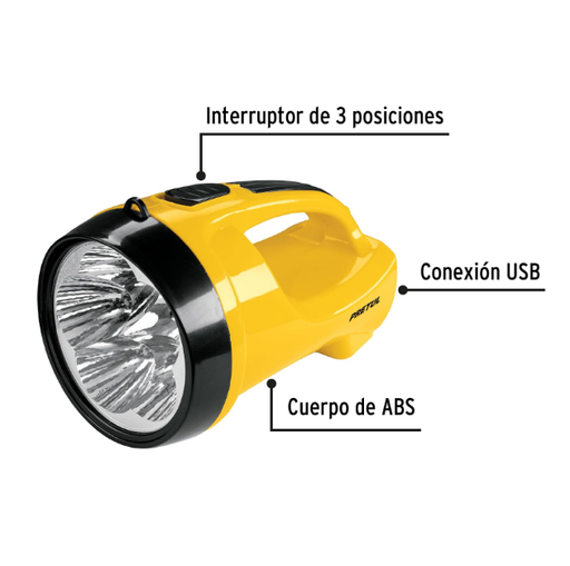 [24091 TR] LINTERNA RECARGABLE LED 200 LUMENES PRETUL