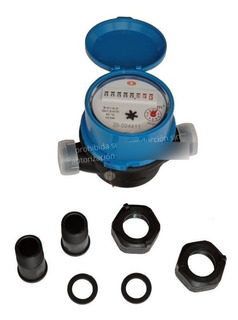 [BAR METERS] MEDIDOR DE AGUA PLASTICO R100 145PSI 1/2"
