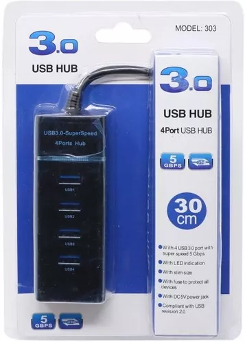 [JV-303 YAMPO] MULTIPUERTO HUB USB 4 SALIDAS 3.0