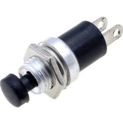 [PUL03] PULSADOR REDONDO PEQUEÑO 2 TERMINAL NEGRO