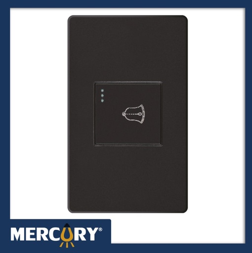 [1010] PULSADOR TIMBRE NEGRO MERCURY