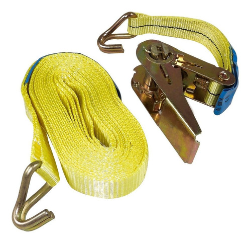 [1010 SUPERIOR] REATA CON RATCHET AMARILLA 25MM X 5MT