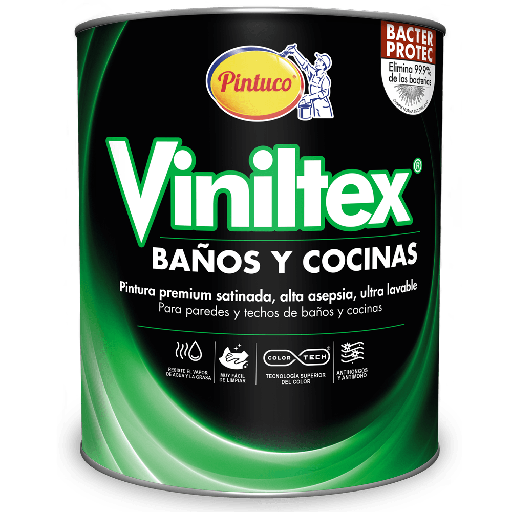 [1010] VINILTEX BAÑOS Y COCINAS PINTUCO 1GL