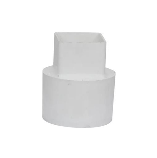 [1010] ADAPTADOR CANAL BAJANTE REDONDO A CUADRADO 4"