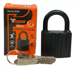 [1010] CANDADO NEGRO TAURUS 63MM